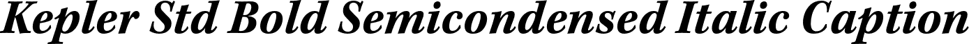Kepler Std Bold Semicondensed Italic Caption font - KeplerStd-BoldScnItCapt.otf