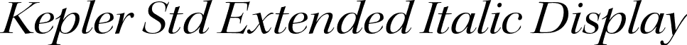 Kepler Std Extended Italic Display font - KeplerStd-ExtItDisp.otf