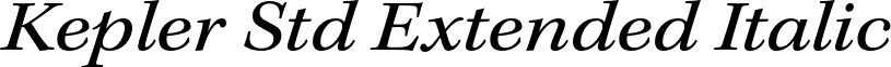 Kepler Std Extended Italic font - KeplerStd-ExtIt.otf