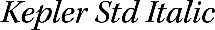 Kepler Std Italic font - KeplerStd-Italic.otf