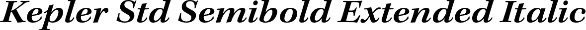 Kepler Std Semibold Extended Italic font - KeplerStd-SemiboldExtIt.otf