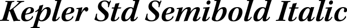Kepler Std Semibold Italic font - KeplerStd-SemiboldIt.otf