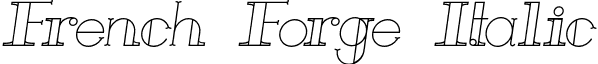 French Forge Italic font - Anton Shlyonkin - FrenchForge-Italic.otf