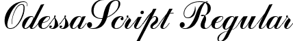 OdessaScript Regular font - OdessaScript.ttf