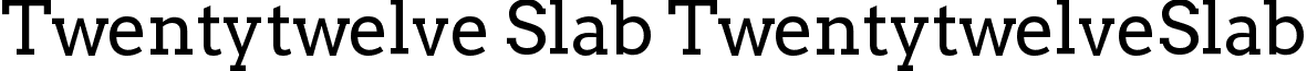 Twentytwelve Slab TwentytwelveSlab font - TwentytwelveSlab-Regular.ttf