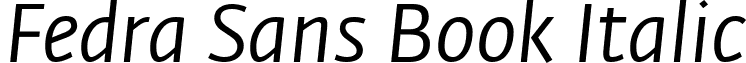 Fedra Sans Book Italic font - Fedra Sans Book Italic.ttf