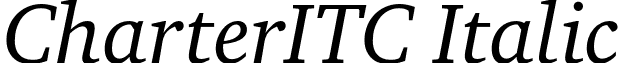 CharterITC Italic font - CharterITC Italic.otf
