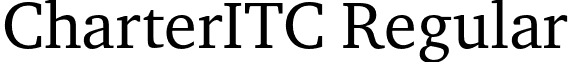 CharterITC Regular font - CharterITC.otf