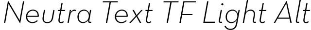 Neutra Text TF Light Alt font - NeutraTextTF-LightItalAlt.otf