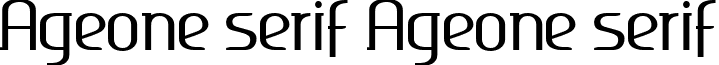 Ageone serif Ageone serif font - Ageone_serif.ttf