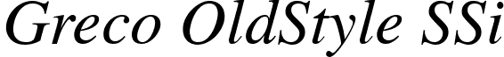 Greco OldStyle SSi font - greco oldstyle ssi italic old style figures.ttf