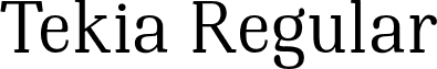 Tekia Regular font - TekiaRegular.otf