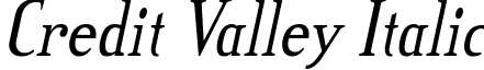 Credit Valley Italic font - credit valley italic.ttf