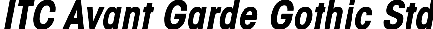 ITC Avant Garde Gothic Std font - ITCAvantGardeStd-BoldCnObl.otf