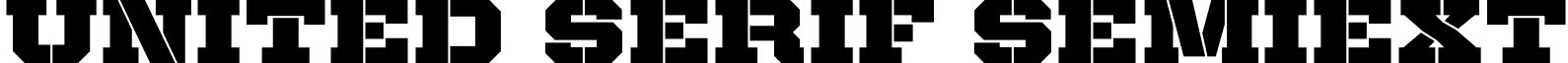 United Serif SemiExt font - UnitedSerifSemiExt-Stencil.otf