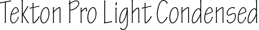 Tekton Pro Light Condensed font - TektonPro-LightCond.otf