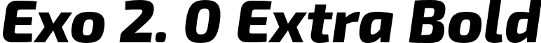 Exo 2. 0 Extra Bold font - Exo2.0-ExtraBoldItalic.otf