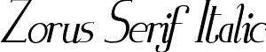 Zorus Serif Italic font - Zorus_Serif_Italic.otf