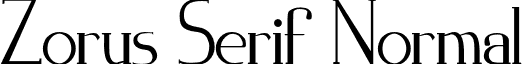 Zorus Serif Normal font - Zorus Serif Normal.otf