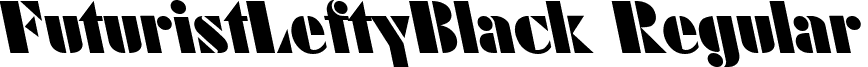 FuturistLeftyBlack Regular font - futrlblk.ttf