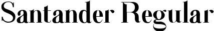 Santander Regular font - Santander.ttf
