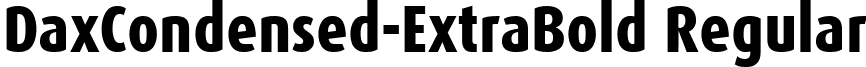 DaxCondensed-ExtraBold Regular font - DaxCondensed-ExtraBold.ttf