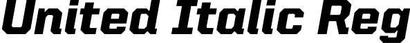 United Italic Reg font - UnitedItalicReg-Black.otf