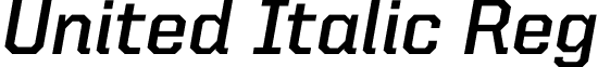 United Italic Reg font - UnitedItalicReg-Bold.otf