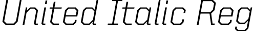 United Italic Reg font - UnitedItalicReg-Light.otf