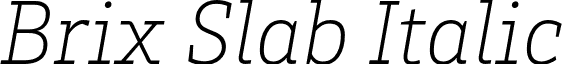 Brix Slab Italic font - BrixSlab-ExtraLightItalic.otf