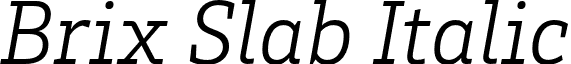 Brix Slab Italic font - BrixSlab-LightItalic.otf