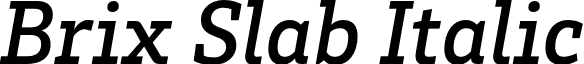 Brix Slab Italic font - BrixSlab-MediumItalic.otf