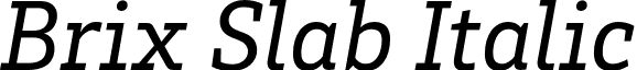 Brix Slab Italic font - BrixSlab-RegularItalic.otf