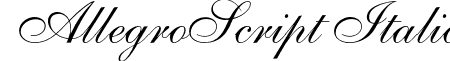 AllegroScript Italic font - AllegroScript.otf