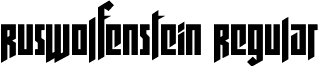 RUSWolfenstein Regular font - RUSwolfenstein.ttf