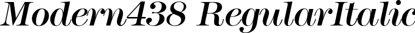 Modern438 RegularItalic font - modern438-regularitalic.ttf