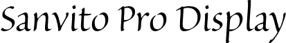 Sanvito Pro Display font - SanvitoPro-Disp.otf