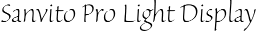 Sanvito Pro Light Display font - SanvitoPro-LtDisp.otf