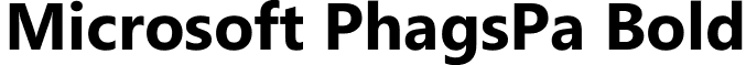 Microsoft PhagsPa Bold font - phagspab.ttf
