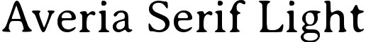 Averia Serif Light font - AveriaSerif-Light.ttf