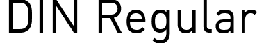 DIN Regular font - DIN-RegularAlternate.ttf