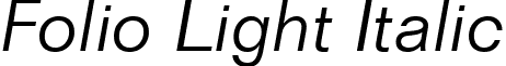 Folio Light Italic font - folio light italic bt.ttf