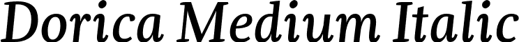 Dorica Medium Italic font - Dorica Medium Italic.otf