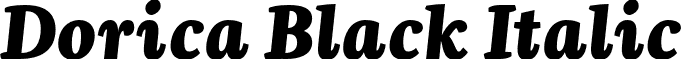 Dorica Black Italic font - Dorica Black Italic.otf