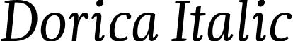 Dorica Italic font - Dorica Italic.otf