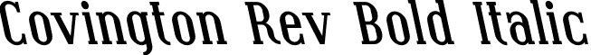 Covington Rev Bold Italic font - Coving16.ttf