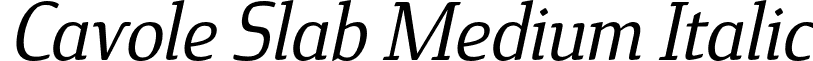 Cavole Slab Medium Italic font - CavoleSlabRegularItalic.otf