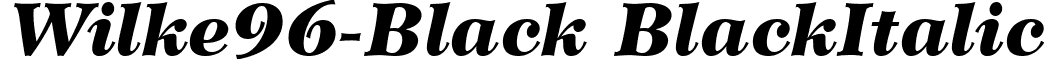 Wilke96-Black BlackItalic font - Wilke96-Black Italic.ttf