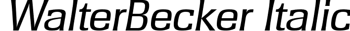 WalterBecker Italic font - WalterBecker Italic.ttf