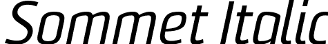 Sommet Italic font - SommetItalic.otf